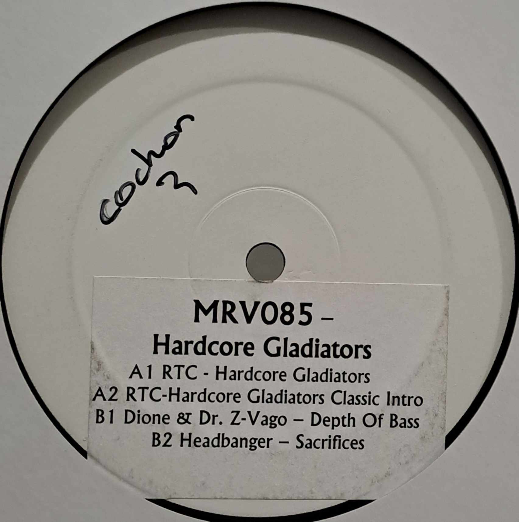 Megarave 085 White Label - vinyle gabber